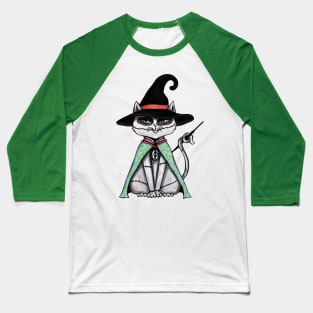 Witch Cat Baseball T-Shirt